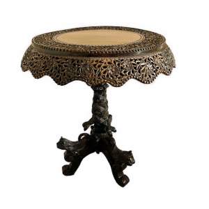 A 19th Century Extensively Carved Anglo Indian Hardwood Table