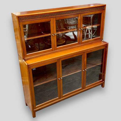 Early 20th Century Mahogany Two Tier Triple Bookcase image-1