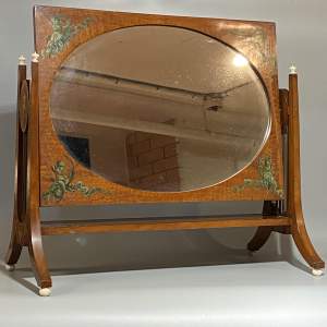 Early 20th Century Painted Satinwood Toilet Mirror