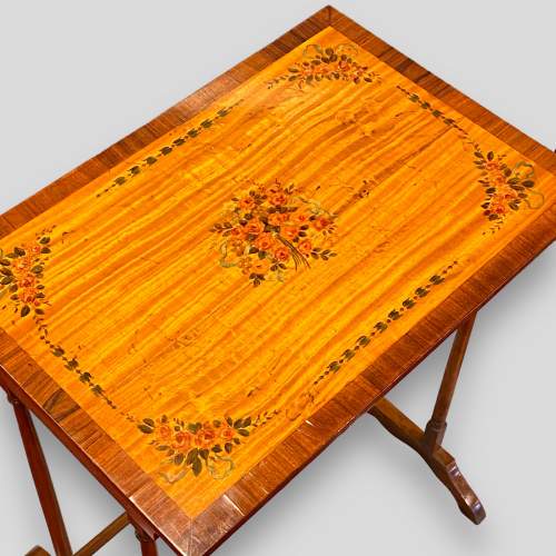 Nest of Four Satinwood Tables image-5