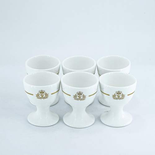 A Set of Six Cunard QE2 Egg Cups image-2