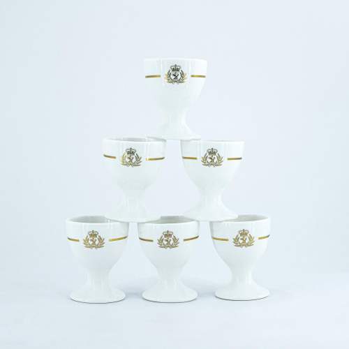 A Set of Six Cunard QE2 Egg Cups image-3