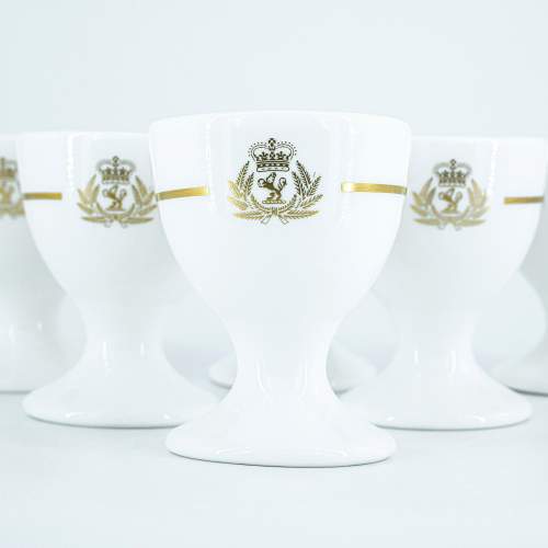 A Set of Six Cunard QE2 Egg Cups image-4