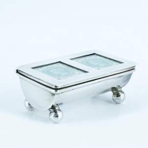 A Sterling Silver Double Stamp Box