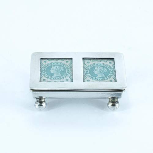 A Sterling Silver Double Stamp Box image-2