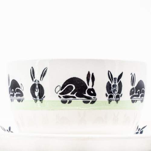 A Rare and Unusual Wedgwood Rabbits Pattern Trio image-5