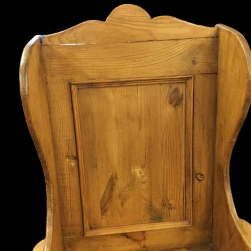 Victorian Pine Settle or Lambing Chair image-6