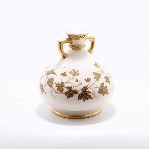 A Good Size Antique Royal Worcester Twin Handled Vase image-2