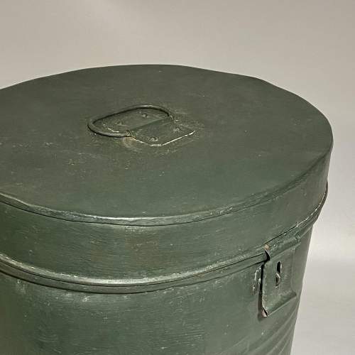 Painted Green Metal Hat Box image-3