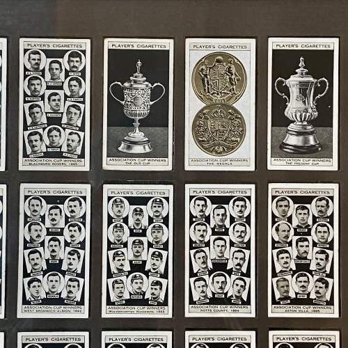 Framed Collection of FA Cup Winners Cigarette Cards image-2