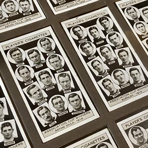Framed Collection of FA Cup Winners Cigarette Cards image-3