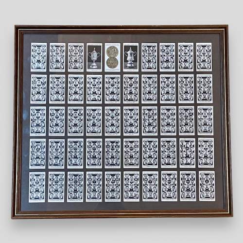 Framed Collection of FA Cup Winners Cigarette Cards image-1