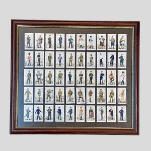 Framed Uniforms of The Territorial Army Cigarette Cards