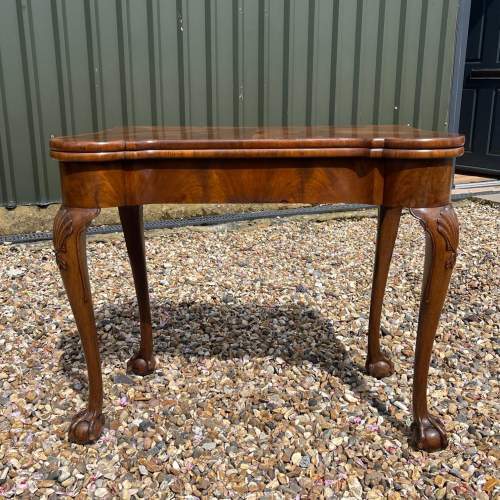 A George I Style Walnut Antique Fold Over Games Table image-3