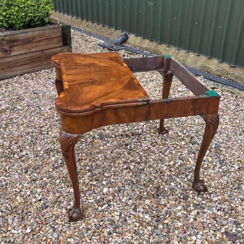 A George I Style Walnut Antique Fold Over Games Table image-6