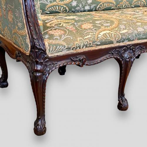 Late 19th Century Chippendale Carved Mahogany Sofa image-6