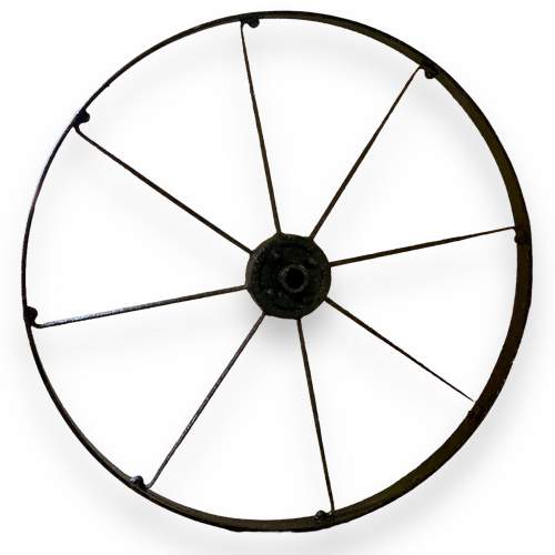 Large Metal Cart Wheel image-1