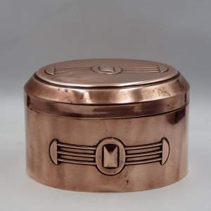 Art Nouveau Secessionist Copper Lidded Box Carl Deffner