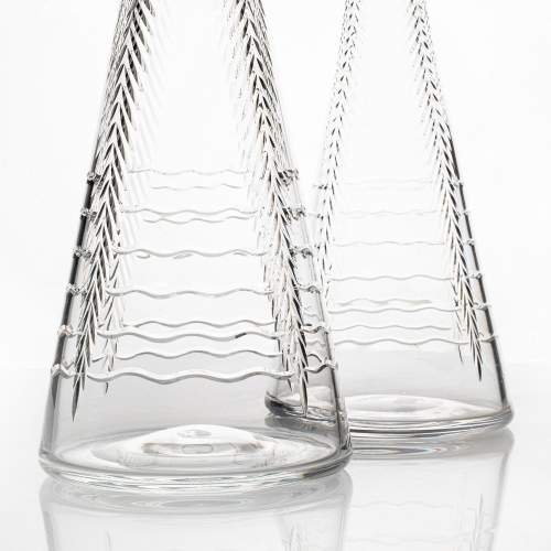 A Pair of Mid Century Webb Corbett Clear Cut Glass Decanters image-4