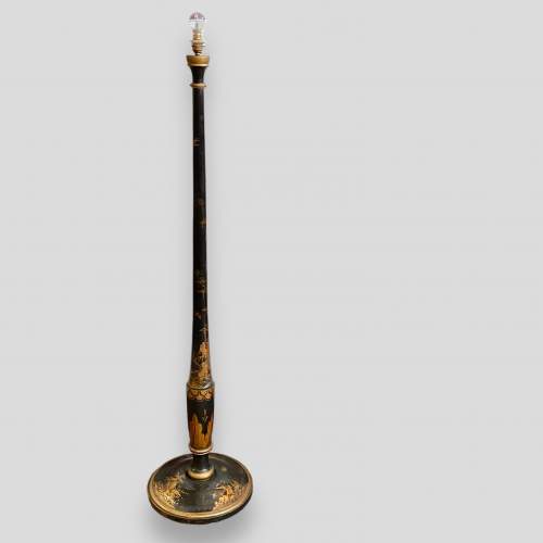 Early 20th Century Japanned Standard Lamp image-1