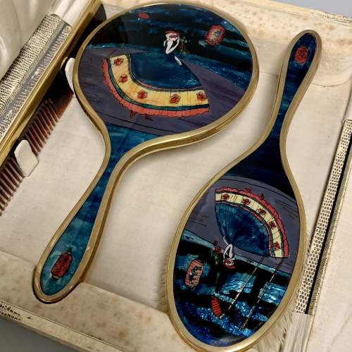 Art Deco Crinoline Lady Dressing Table Set image-2