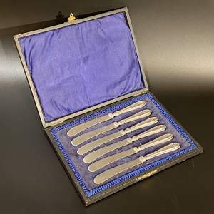 Boxed Silver Butter Knives