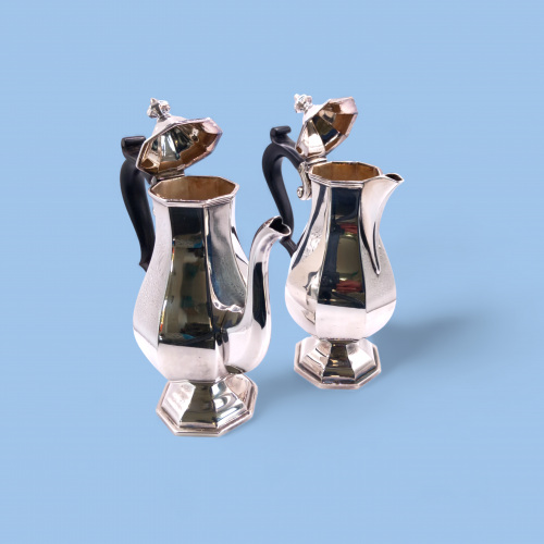 Victorian Decorative and Unusually Small Coffee and Milk EPNS Set image-2