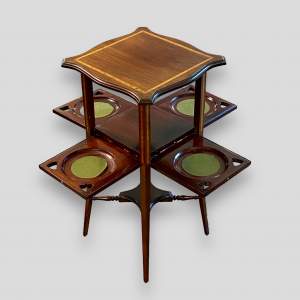 Unusual Arts and Crafts Four Door Mahogany Cake Stand