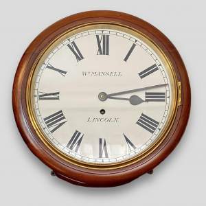 19th Century Mahogany Eight Day Fusee Dial Clock