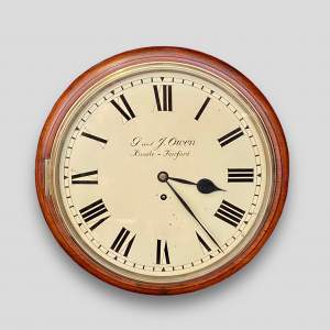 19th Century Mahogany Single Fusee Dial Clock