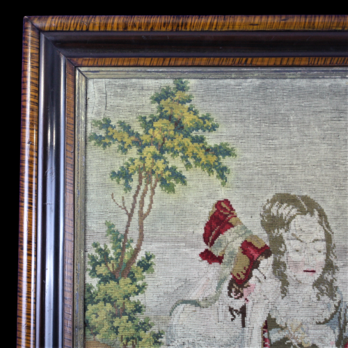Large 19th Century Tapestry of Two Women in Conversation image-6