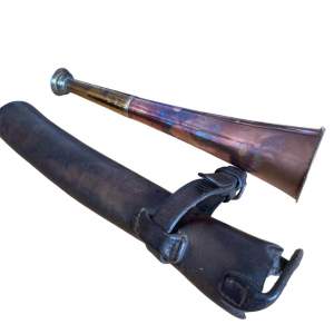 Vintage Hunting Horn And Case