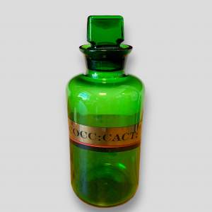 Royal Pharmaceutical Green Cocc Cact Green Glass Bottle