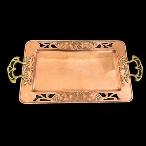 WMF Art Nouveau Copper & Brass Tray image-1