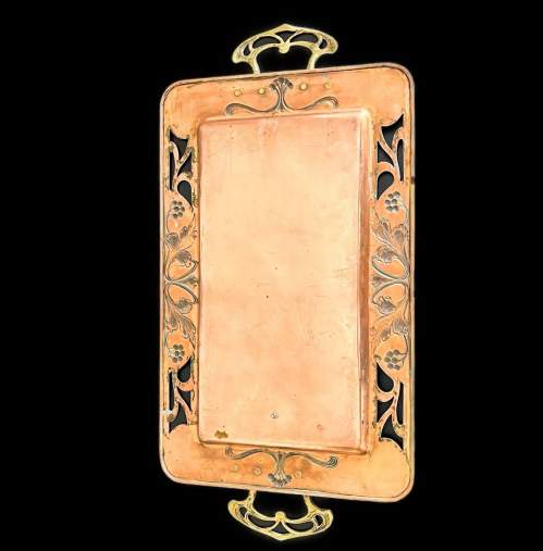 WMF Art Nouveau Copper & Brass Tray image-5