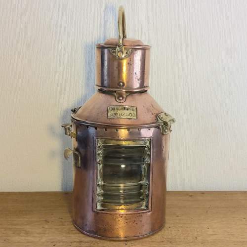 Ships Meteorite Copper and Brass Shuttered Signal Lamp image-1