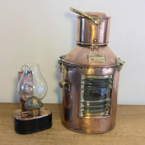 Ships Meteorite Copper and Brass Shuttered Signal Lamp image-2