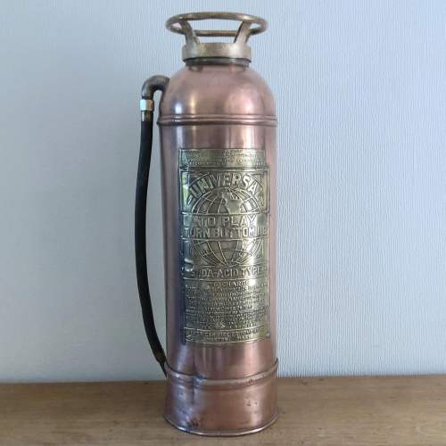 Vintage American Universal Copper and Brass Fire Extinguisher image-1
