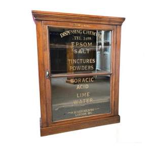 Antique Pier Cabinet - Small Glazed Bookcase