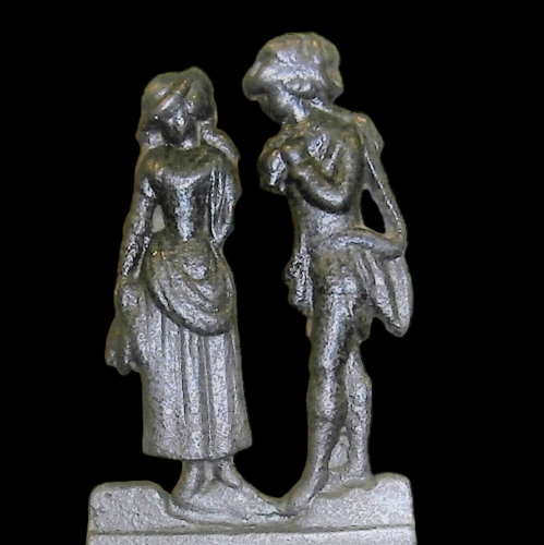 An Unusual Victorian Doorstop Cast as a Courting Couple Circa 1880 image-2