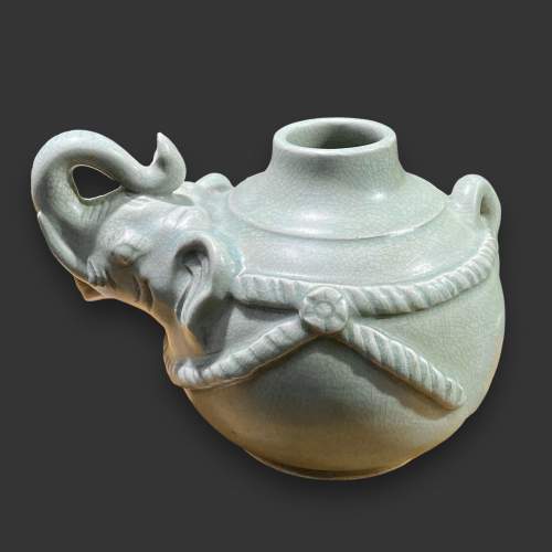 Chinese Celadon Glazed Elephant Teapot image-2