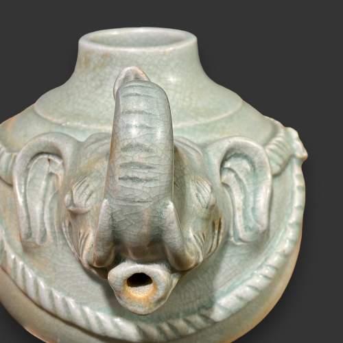 Chinese Celadon Glazed Elephant Teapot image-4
