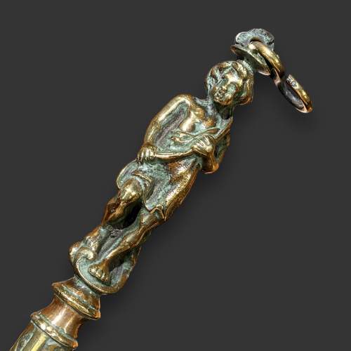 Unusual 19th Century Extending Brass Toasting Fork image-2