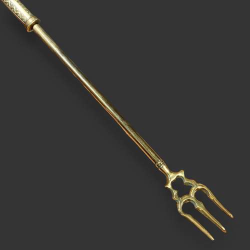 Unusual 19th Century Extending Brass Toasting Fork image-4