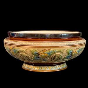 Mettlach Late 19th Century German Pottery Bowl