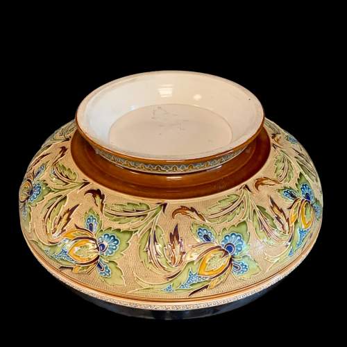 Mettlach Late 19th Century German Pottery Bowl image-5