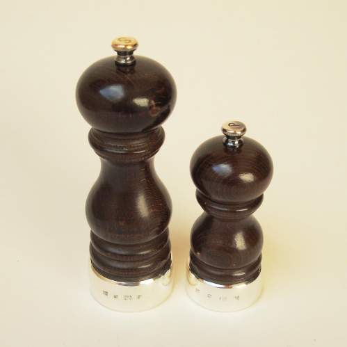 Silver Mounted Salt and Pepper Grinders image-1