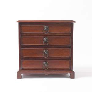 A Late Victorian Miniature Mahogany Chest of Drawers