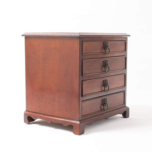 A Late Victorian Miniature Mahogany Chest of Drawers image-2