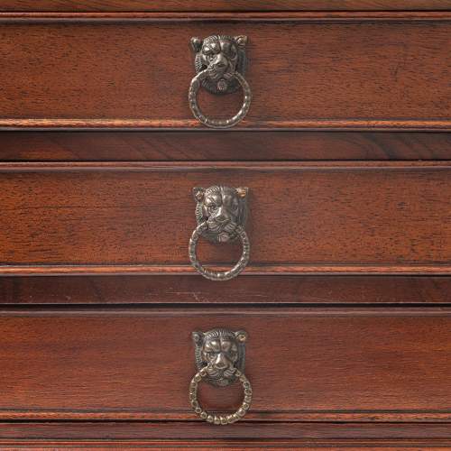 A Late Victorian Miniature Mahogany Chest of Drawers image-4